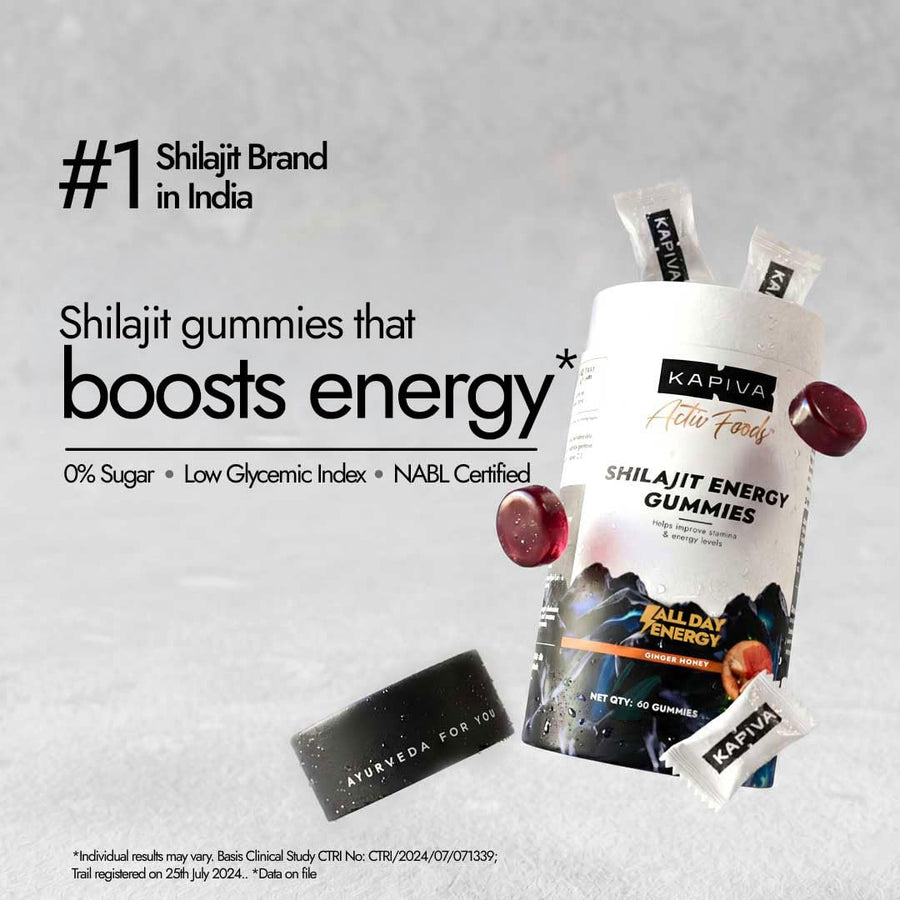 Kapiva Himalayan Shilajit Gummies 225mg - 60 Gummies