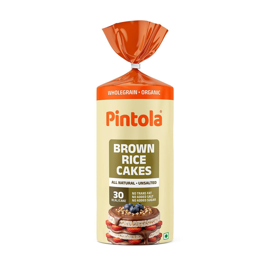 Pintola Organic Brown Rice Cakes - All Natural Unsalted 130g