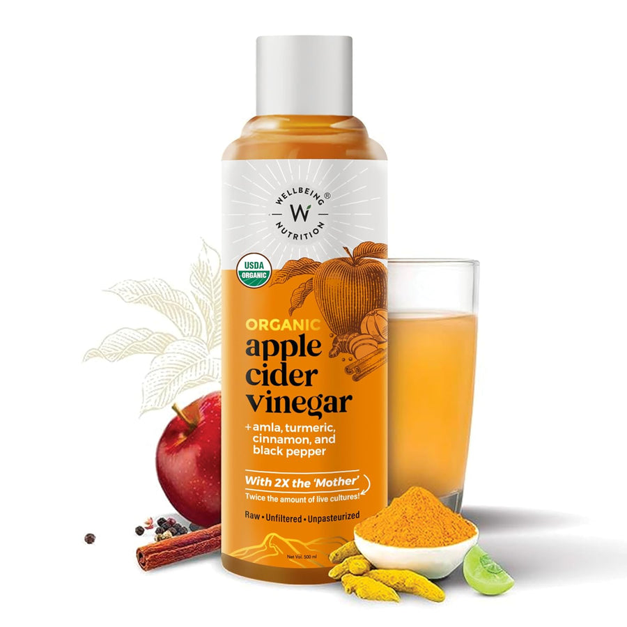 Wellbeing Nutrition Apple Cider Vinegar with Turmeric, Amla, Cinnamon & Black Pepper - 500ml