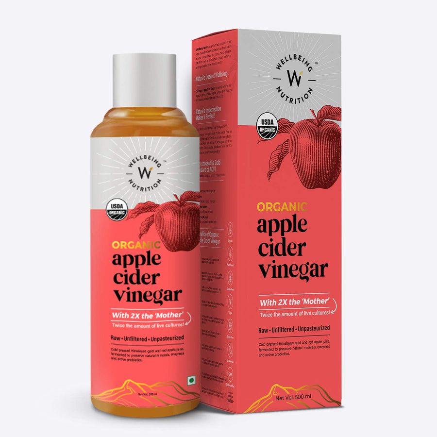 Wellbeing Nutrition Organic Himalayan Apple Cider Vinegar with Mother of Vinegar - 500ml