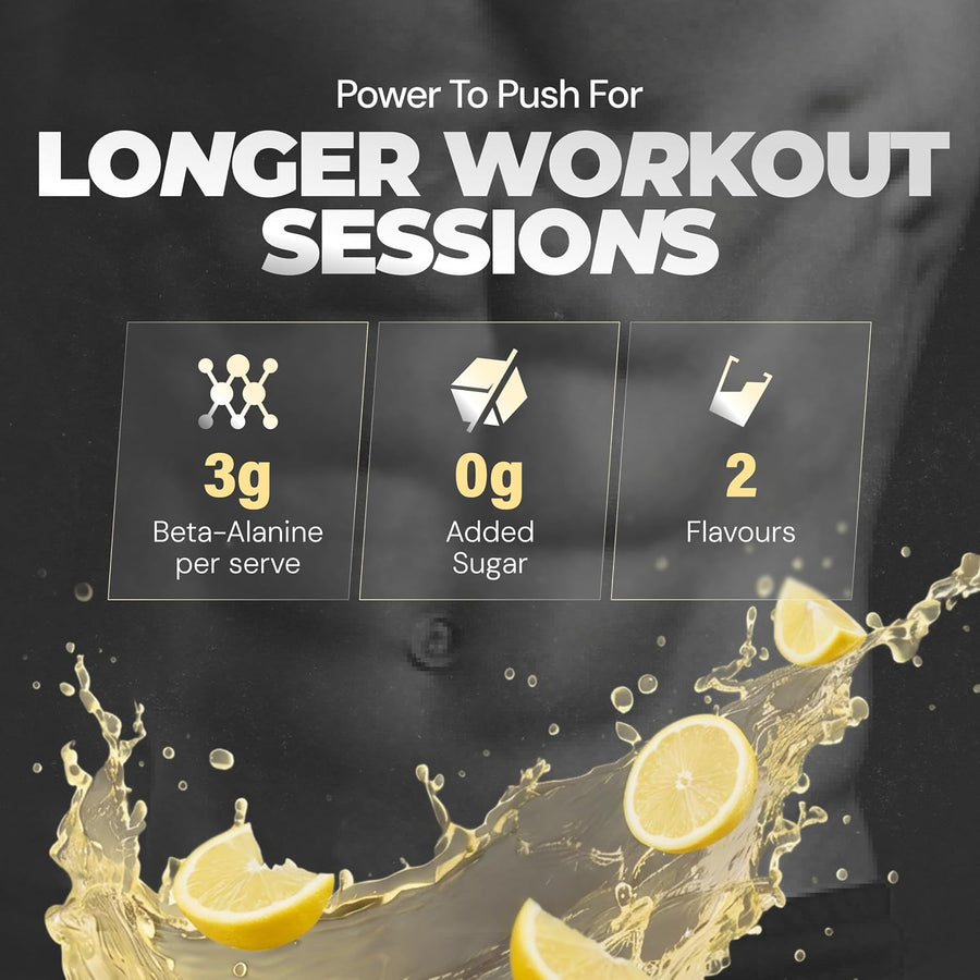 Nutrabay Gold Beta Alanine | 120g | Lemon | Pre-Workout Amino Acid