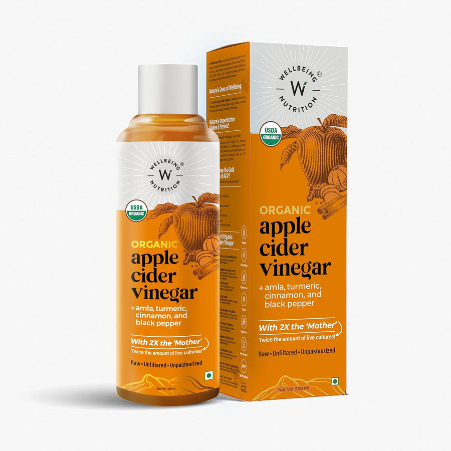 Wellbeing Nutrition Apple Cider Vinegar with Turmeric, Amla, Cinnamon & Black Pepper - 500ml