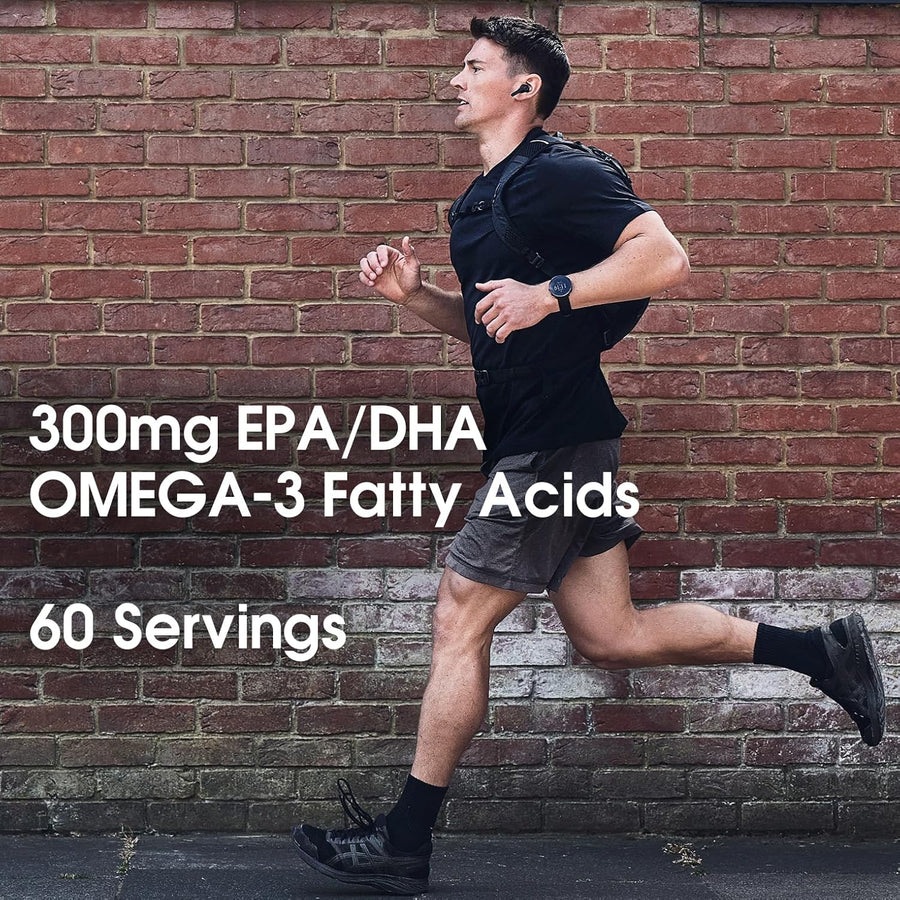 Optimum Nutrition (ON) Fish Oil | 300mg EPA/DHA Omega-3 Fatty Acids | Bones, Joints, Brain, Heart, Skin & Eye Health | 60 Softgels