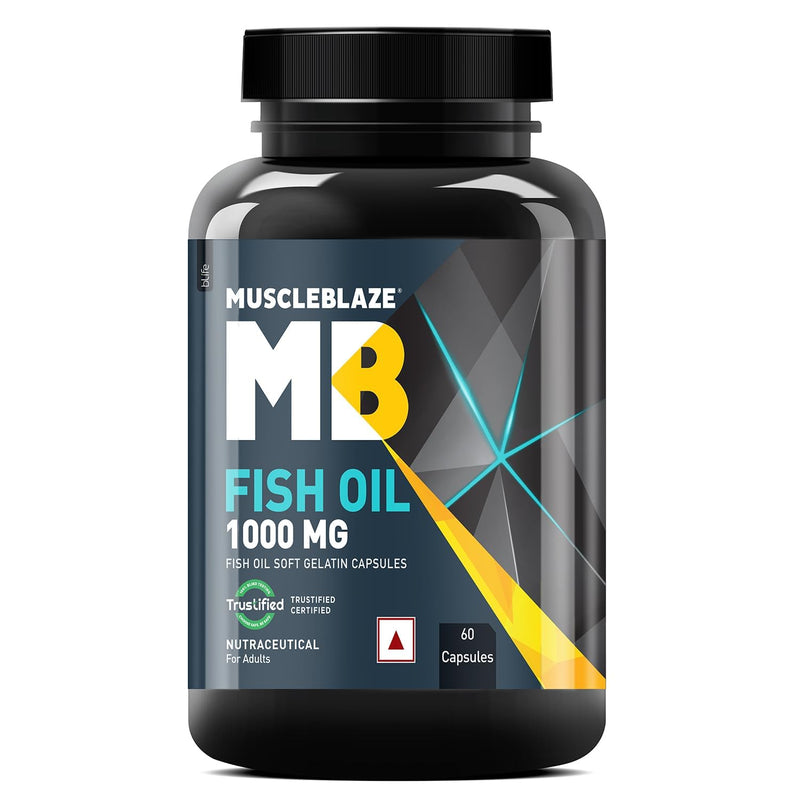 MuscleBlaze Omega 3 Fish Oil 1000mg - 60 Capsules