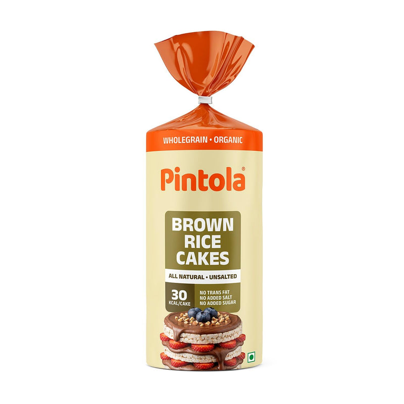 Pintola Organic Brown Rice Cakes - All Natural Unsalted 130g