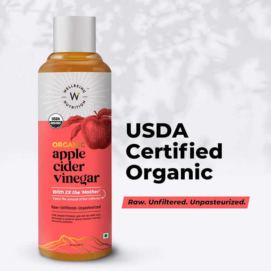 Wellbeing Nutrition Organic Himalayan Apple Cider Vinegar with Mother of Vinegar - 500ml