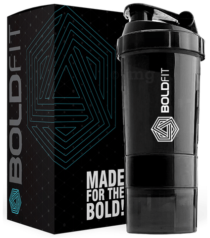 Boldfit SpiderX Gym Shaker Bottle | 2 Storage Compartments | Protein Shaker for Workout