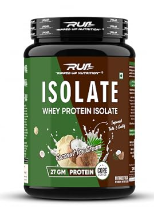 Ripped Up Nutrition Whey Protein Isolate | 907g (30 Servings) | Coconut Ice Cream | 27g Protein